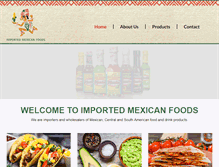 Tablet Screenshot of importedmexicanfoods.com